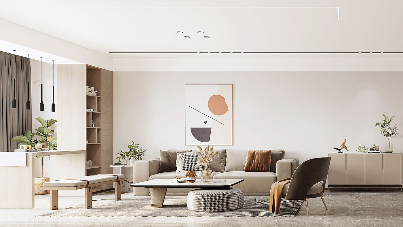 溫馨家園大平層簡(jiǎn)約裝修案例