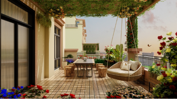 家庭裝修美式陽臺方法