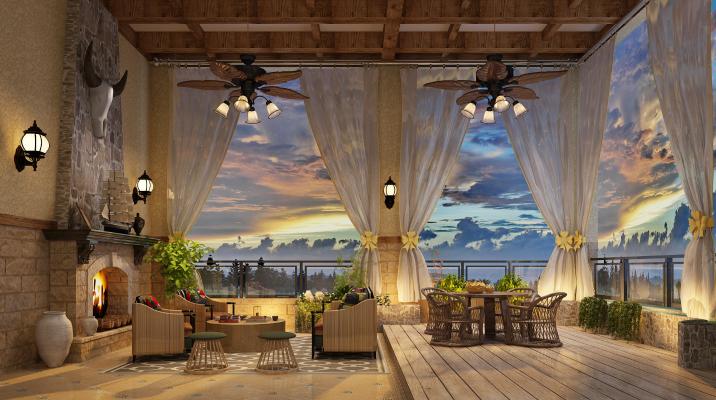 家庭裝修美式陽臺