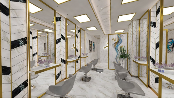 裝修設(shè)計理發(fā)店重點