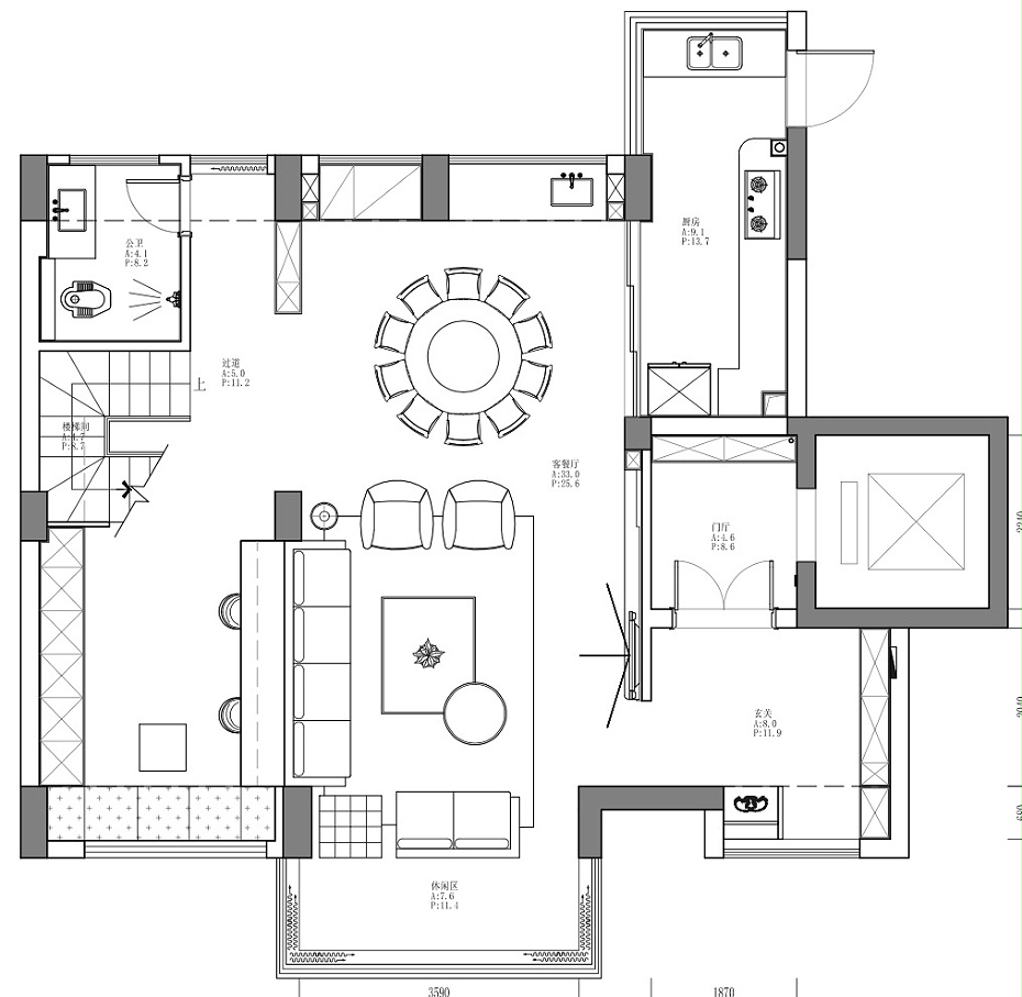 復(fù)式樓裝修設(shè)計(jì)平面圖