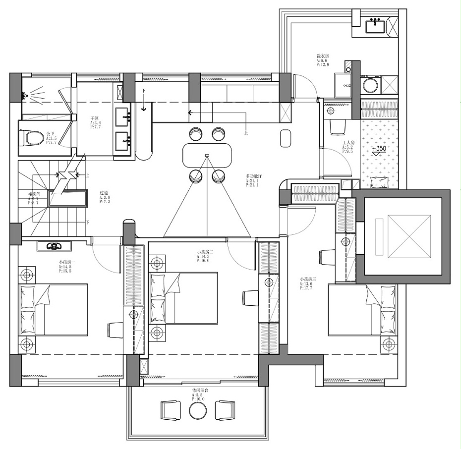 復(fù)式樓裝修設(shè)計(jì)平面圖