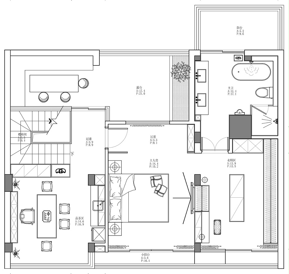 復(fù)式樓裝修設(shè)計(jì)平面圖